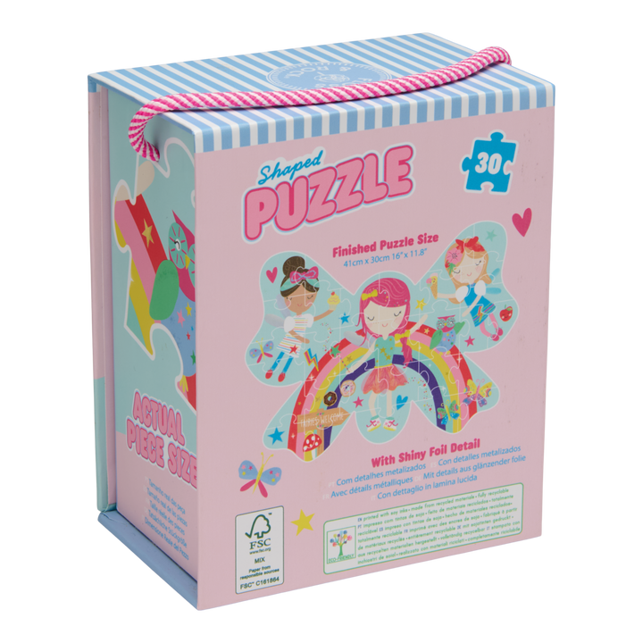 Floss &amp; Rock Shaped Puzzle – Rainbow Fairy (30 Piece)