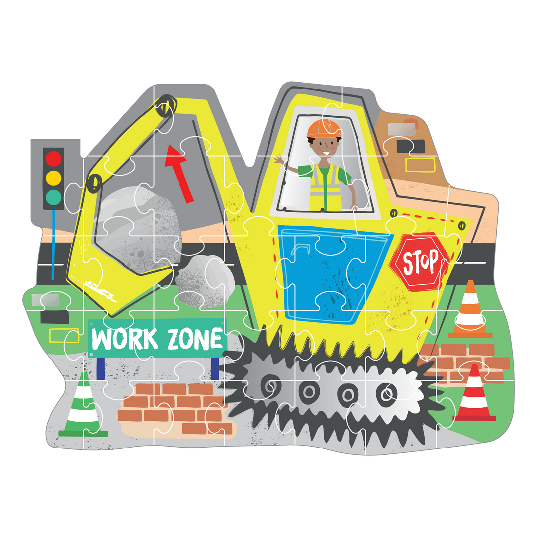 Floss &amp; Rock Shaped Puzzle – Construction (30 Piece)