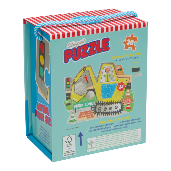Floss &amp; Rock Shaped Puzzle – Construction (30 Piece)