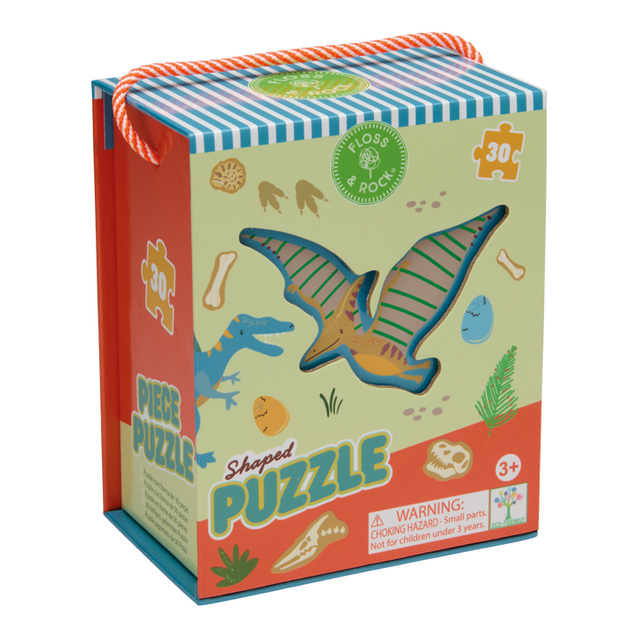 Floss &amp; Rock Shaped Puzzle – Dinosaur (30 Piece)