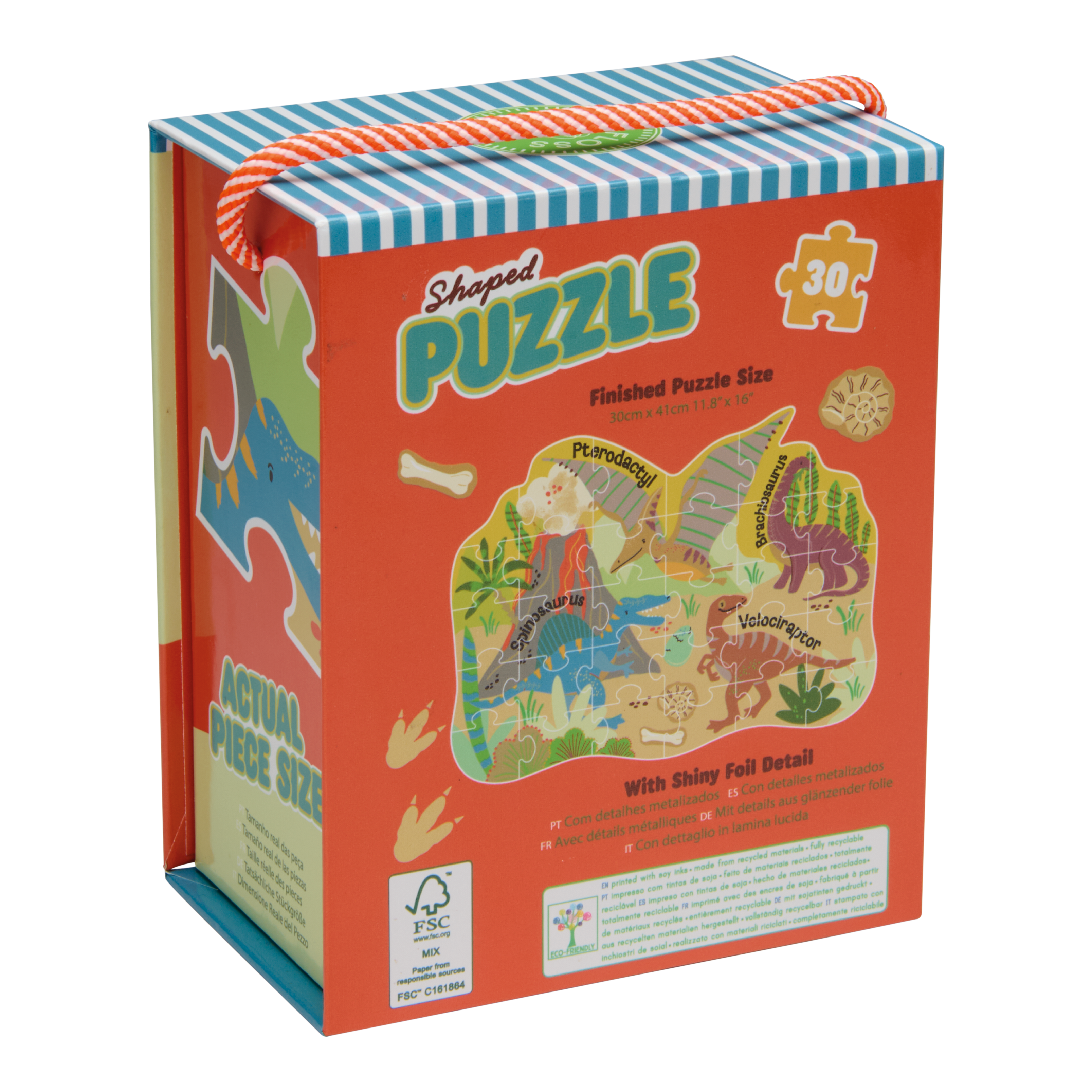Floss & Rock Shaped Puzzle – Dinosaur (30 Piece)