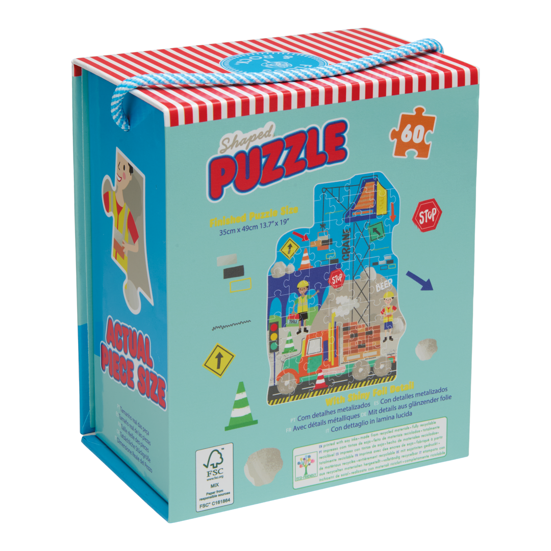 Floss &amp; Rock Shaped Puzzle – Construction (60 Piece)