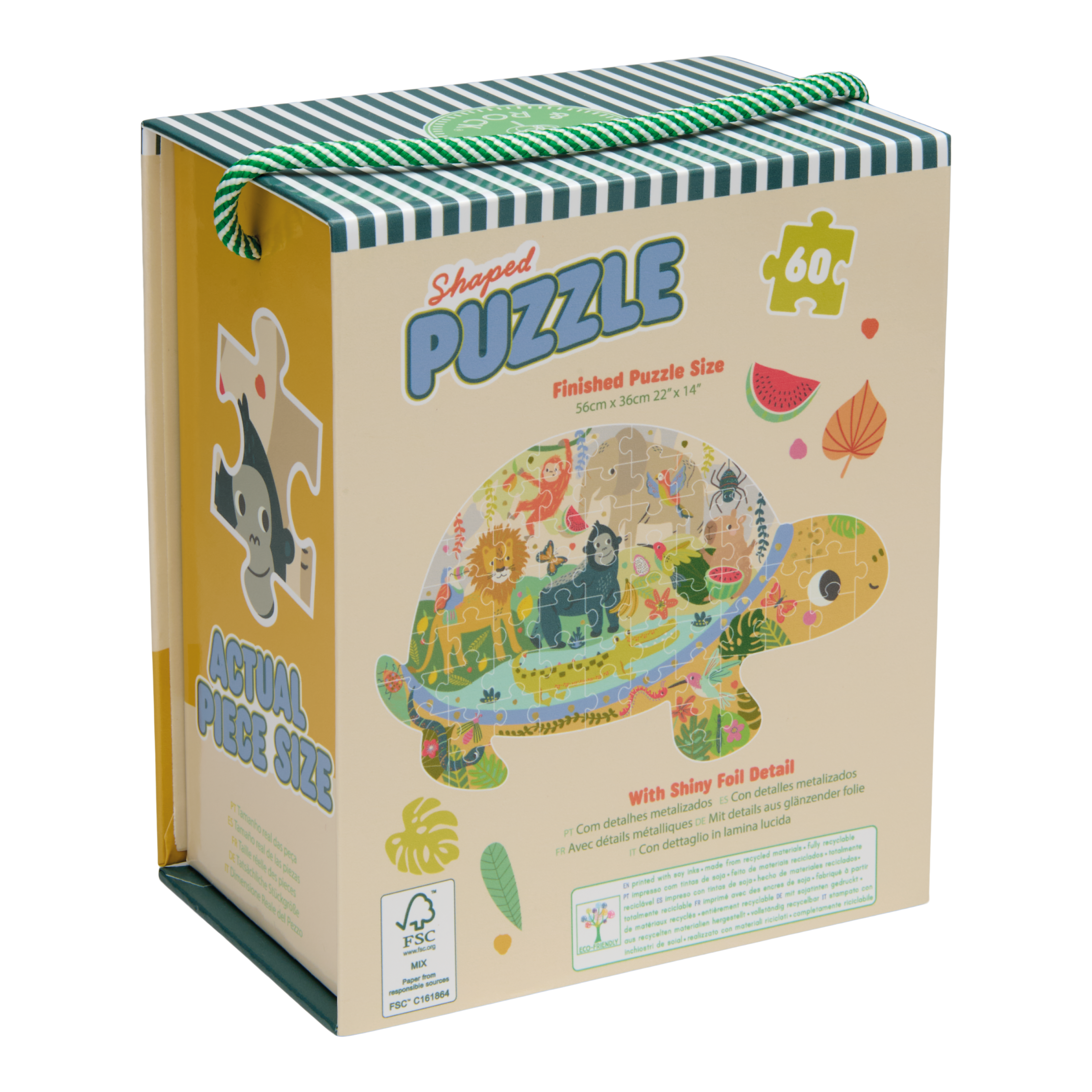 Floss & Rock Shaped Puzzle – Jungle (60 Piece)