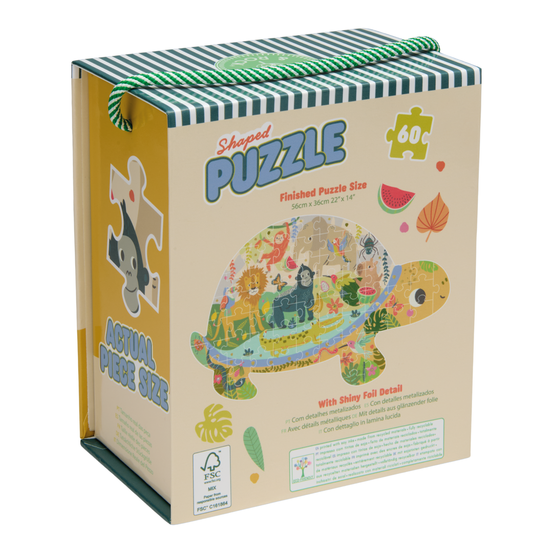 Floss &amp; Rock Shaped Puzzle – Jungle (60 Piece)
