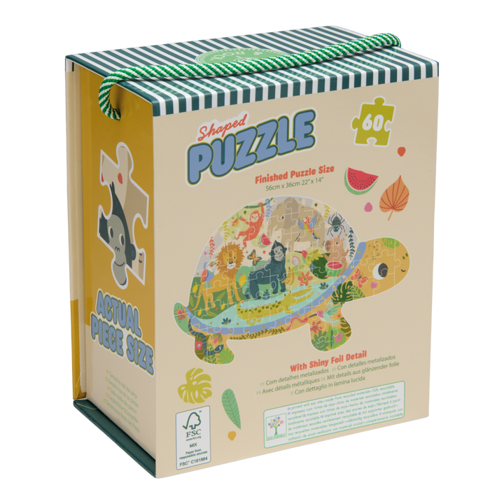 Floss &amp; Rock Shaped Puzzle – Jungle (60 Piece)