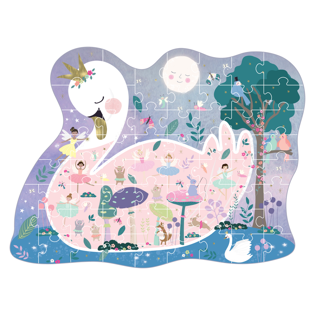 Floss &amp; Rock Shaped Puzzle – Enchanted (60 Piece)