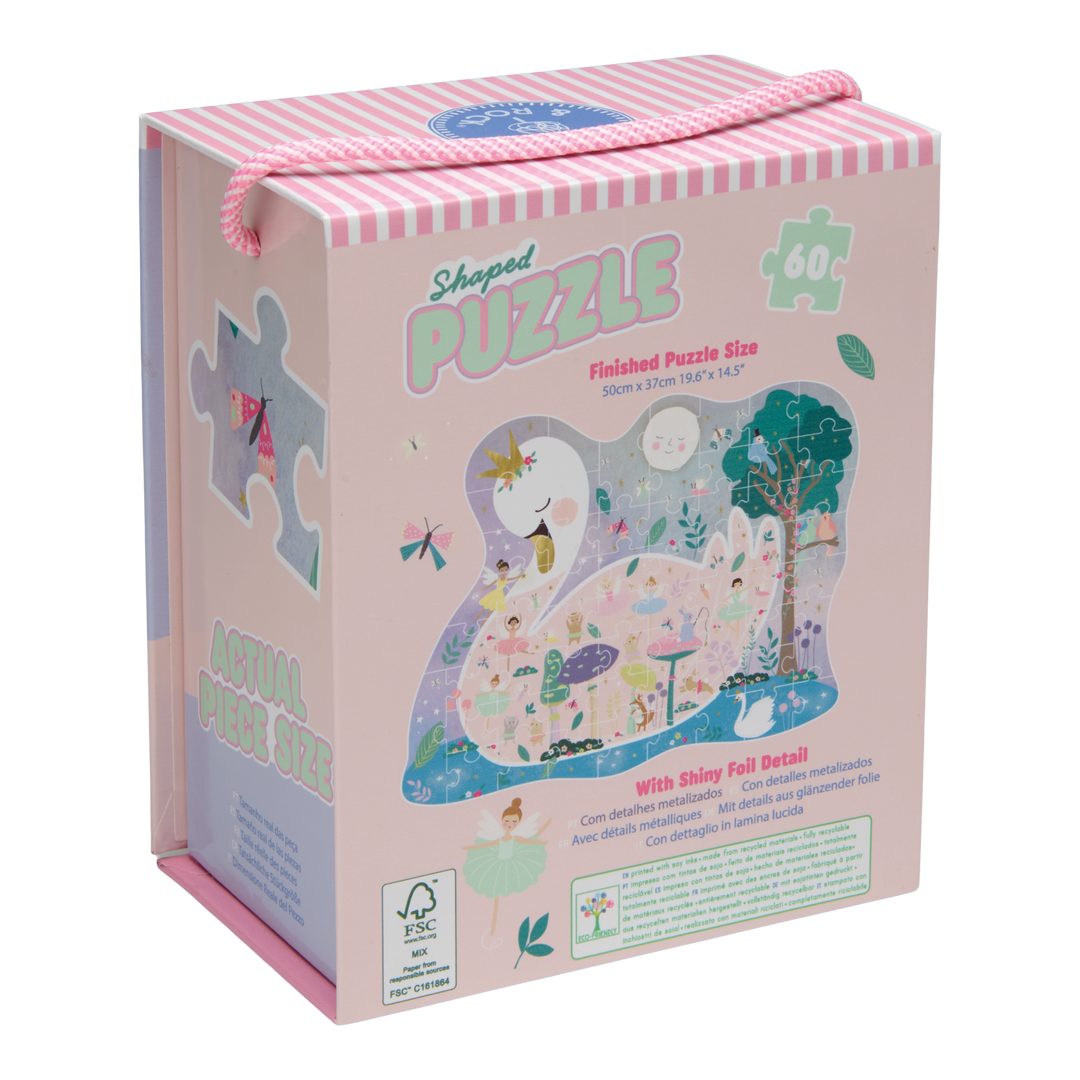 Floss &amp; Rock Shaped Puzzle – Enchanted (60 Piece)