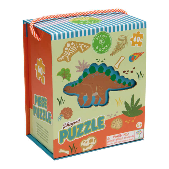 Floss &amp; Rock Shaped Puzzle – Dinosaur (60 Piece)