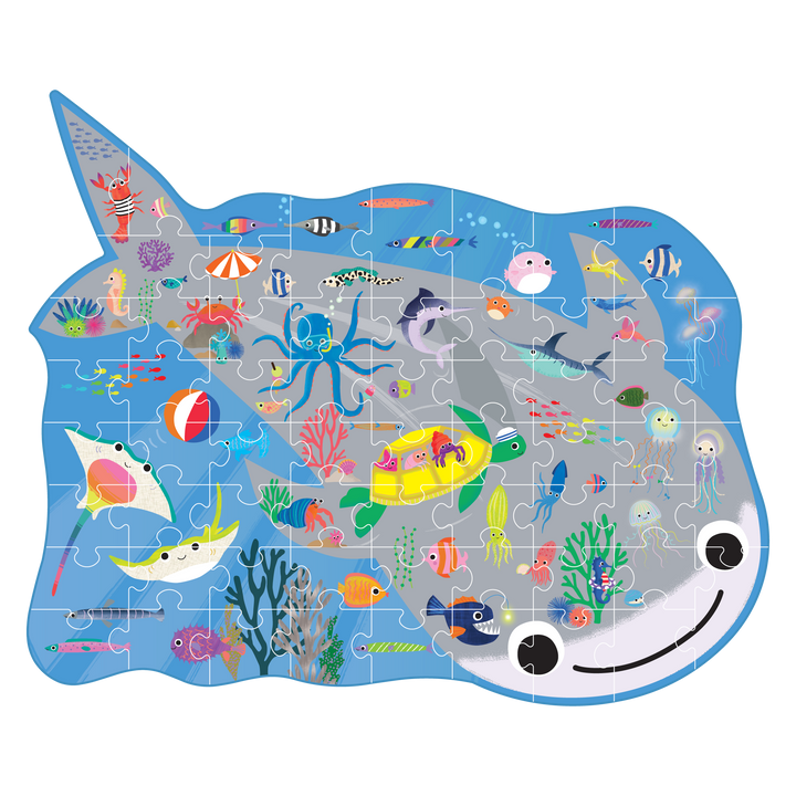 Floss &amp; Rock Shaped Puzzle – Ocean (60 Piece)