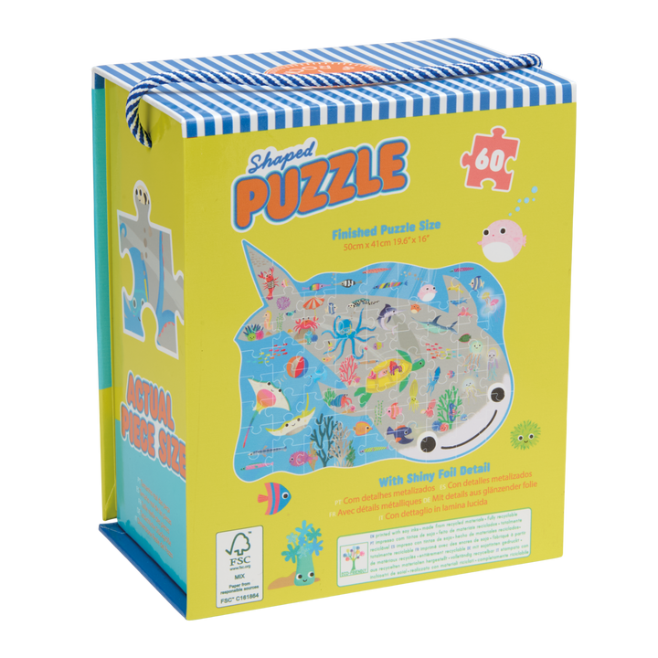 Floss &amp; Rock Shaped Puzzle – Ocean (60 Piece)