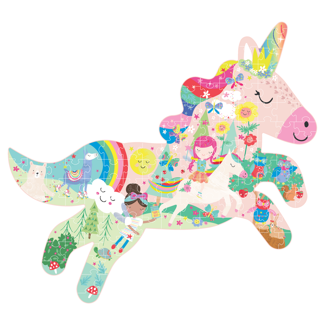 Floss &amp; Rock Shaped Puzzle – Rainbow Fairy (120 Piece)