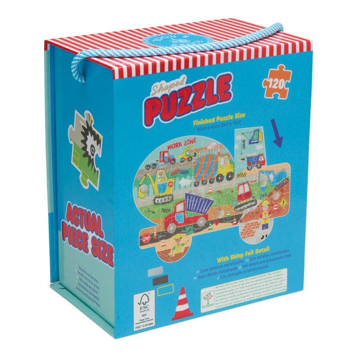 Floss &amp; Rock Shaped Puzzle – Construction (120 Piece)