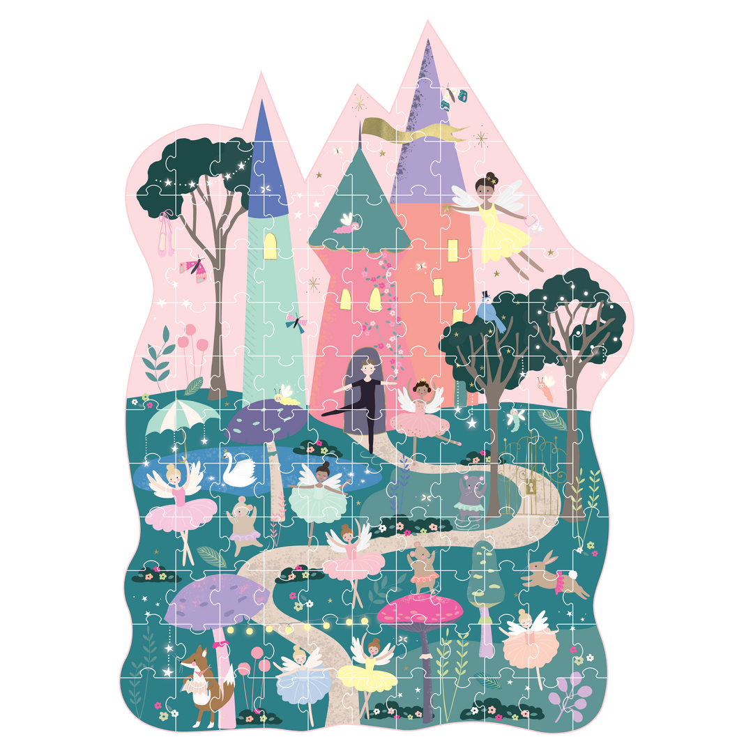Floss &amp; Rock Shaped Puzzle – Enchanted (120 Piece)