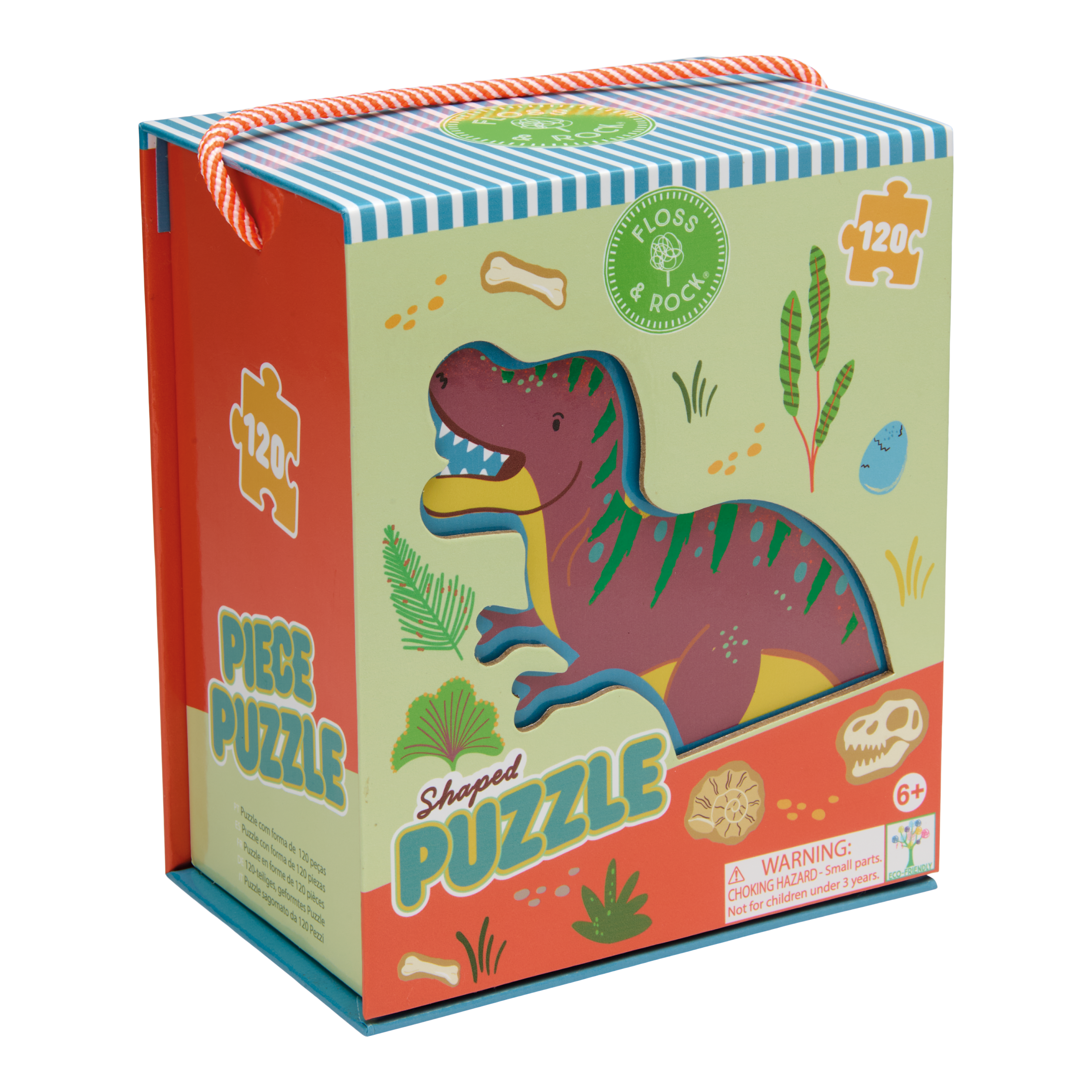 Floss & Rock Shaped Puzzle – Dinosaur (120 Piece)