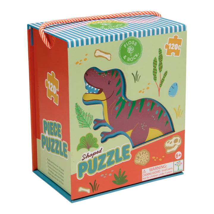 Floss &amp; Rock Shaped Puzzle – Dinosaur (120 Piece)