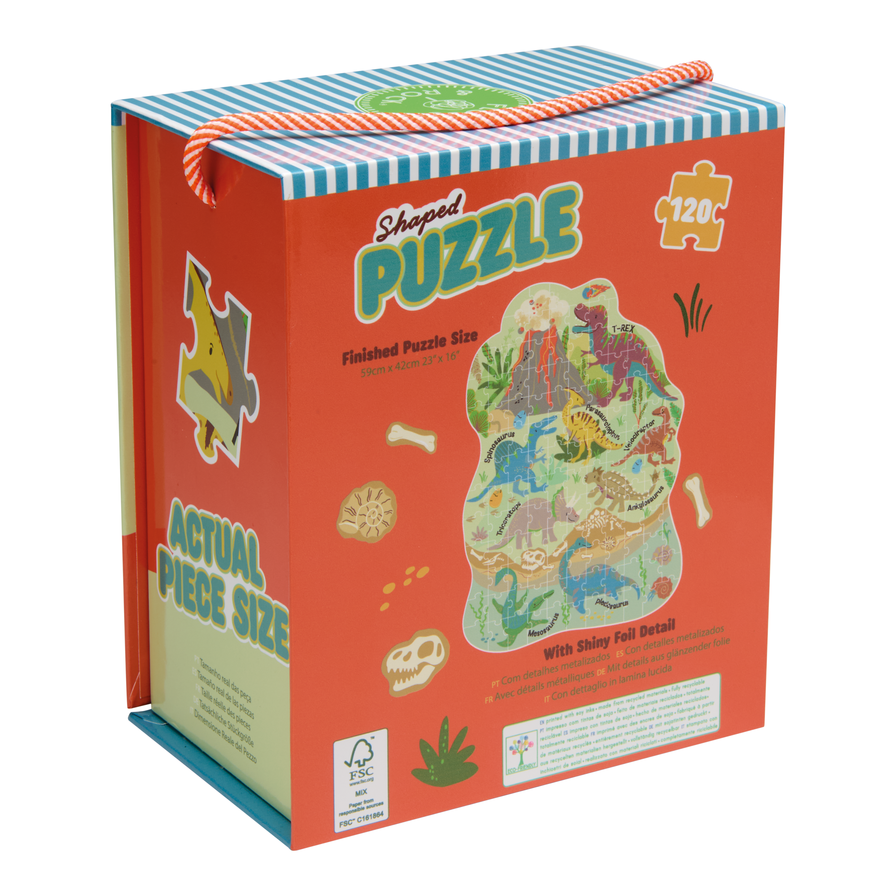 Floss & Rock Shaped Puzzle – Dinosaur (120 Piece)