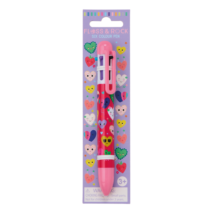 Floss &amp; Rock Six Colour Pen – Hearts
