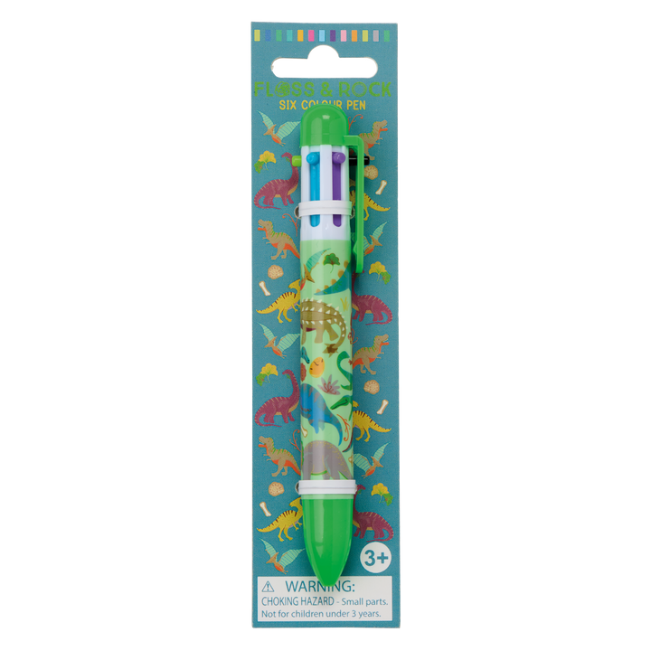 Floss &amp; Rock Six Colour Pen – Dinosaur