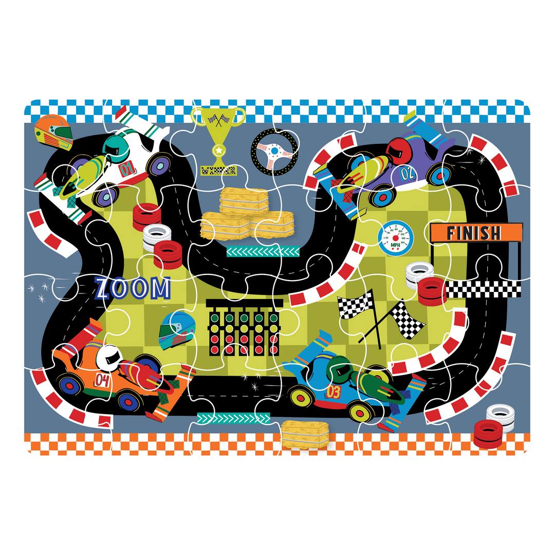 Floss &amp; Rock Mini Puzzle – Cars (24 Piece)