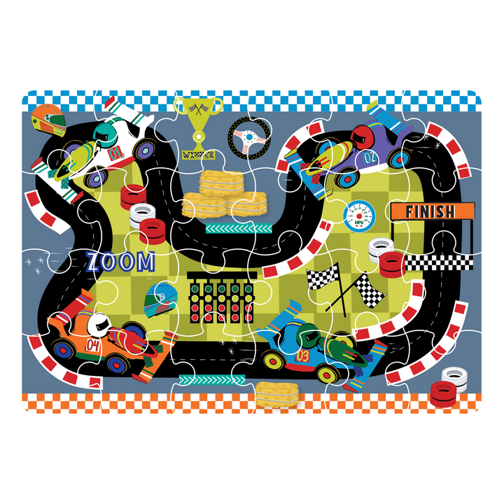 Floss &amp; Rock Mini Puzzle – Cars (24 Piece)