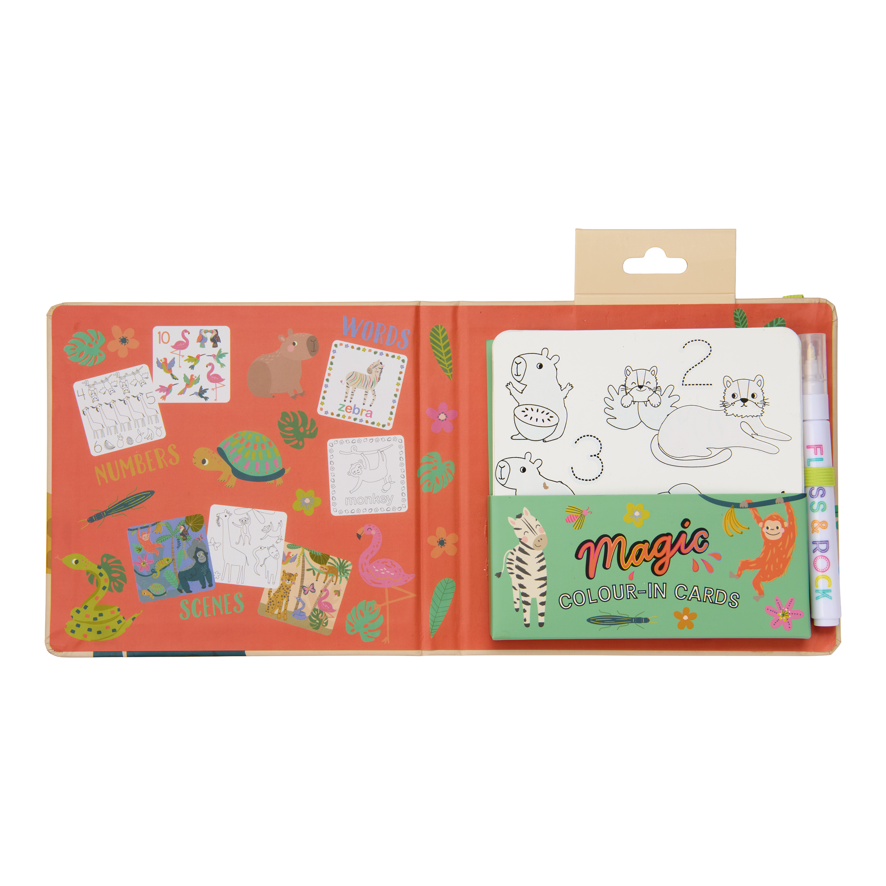 Floss & Rock Magic Colour Changing Water Cards – Jungle