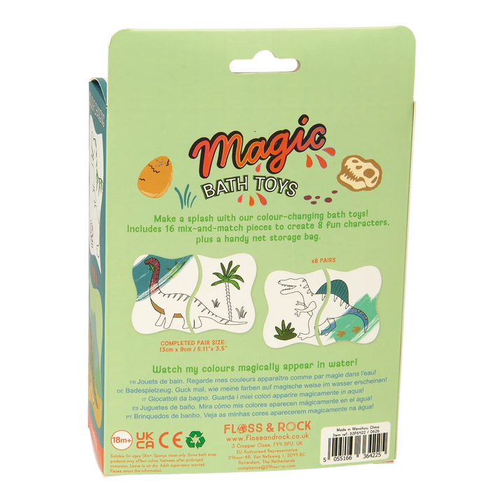 Floss &amp; Rock Magic Bath Toys – Dinosaur