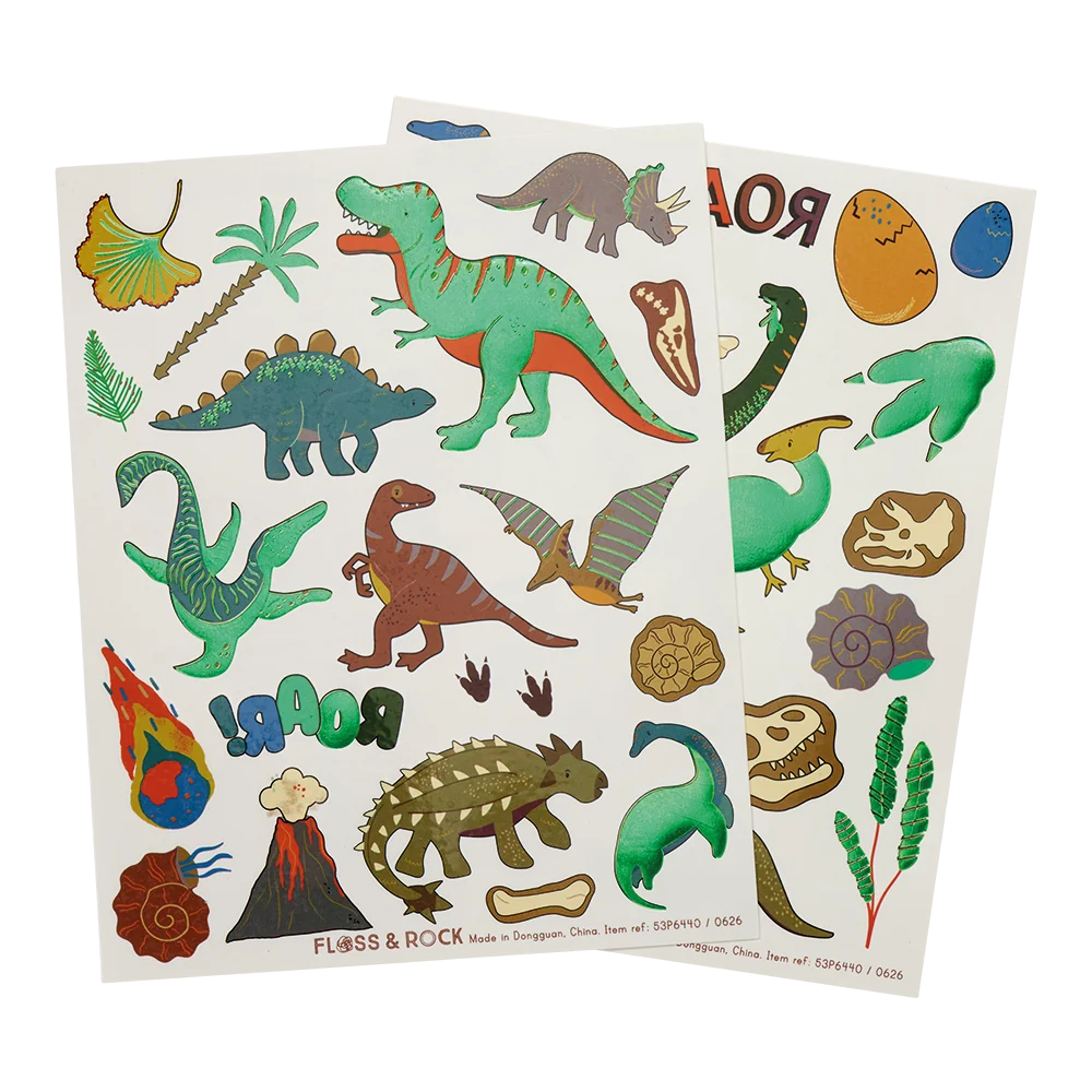Floss &amp; Rock Temporary Tattoos – Dinosaur