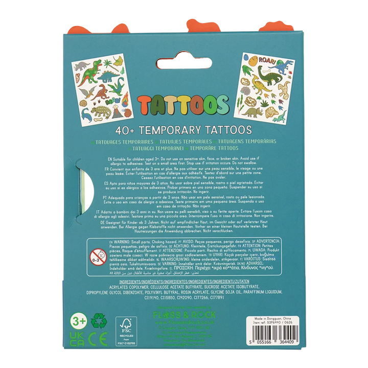Floss &amp; Rock Temporary Tattoos – Dinosaur