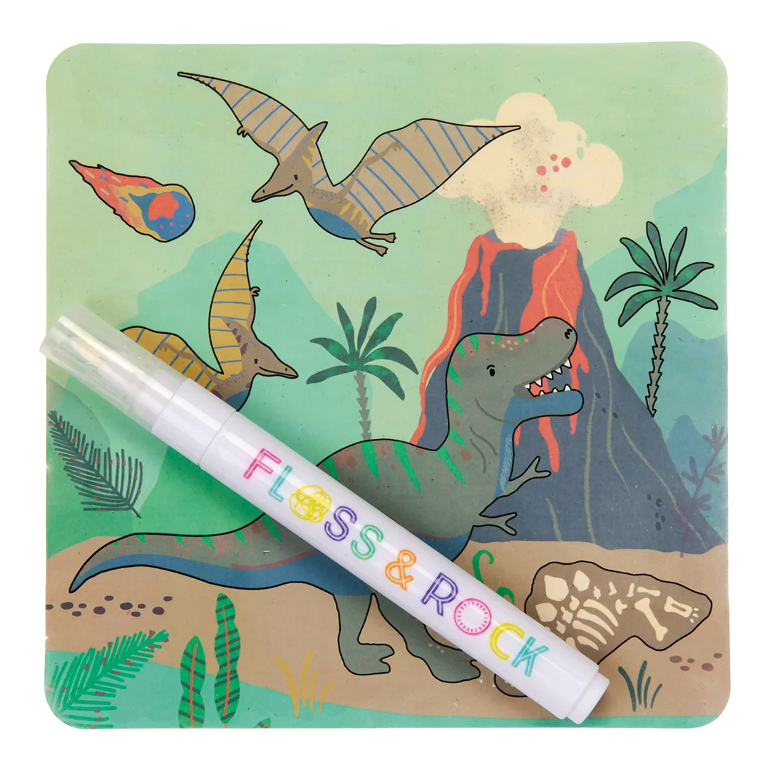 Floss &amp; Rock Magic Colour-In Cards – Dinosaur