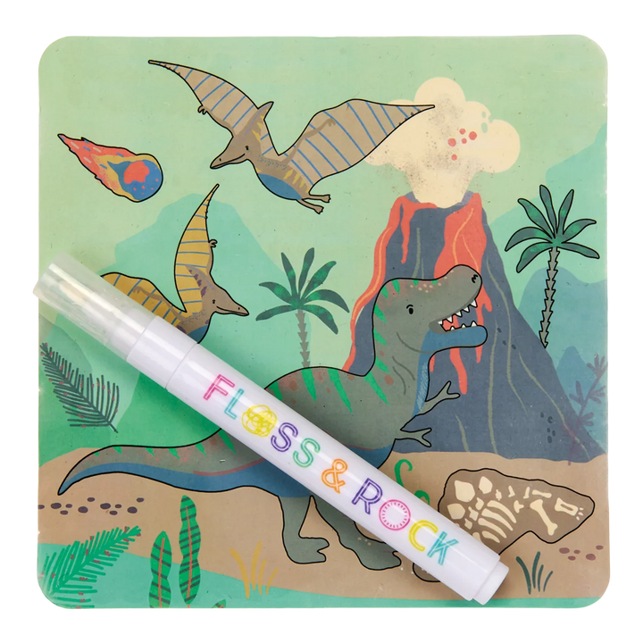 Floss &amp; Rock Magic Colour-In Cards – Dinosaur