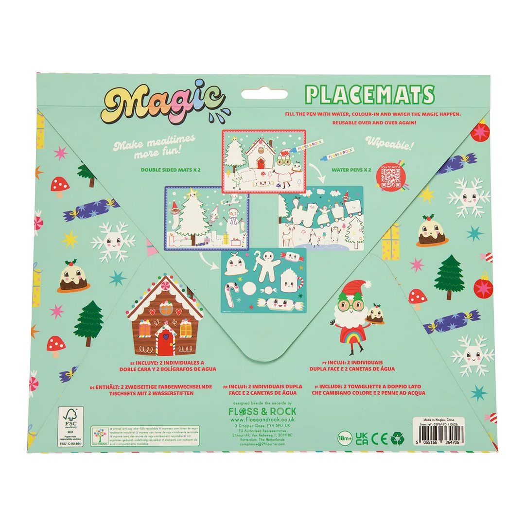 Floss &amp; Rock Magic Water Placemats – Christmas