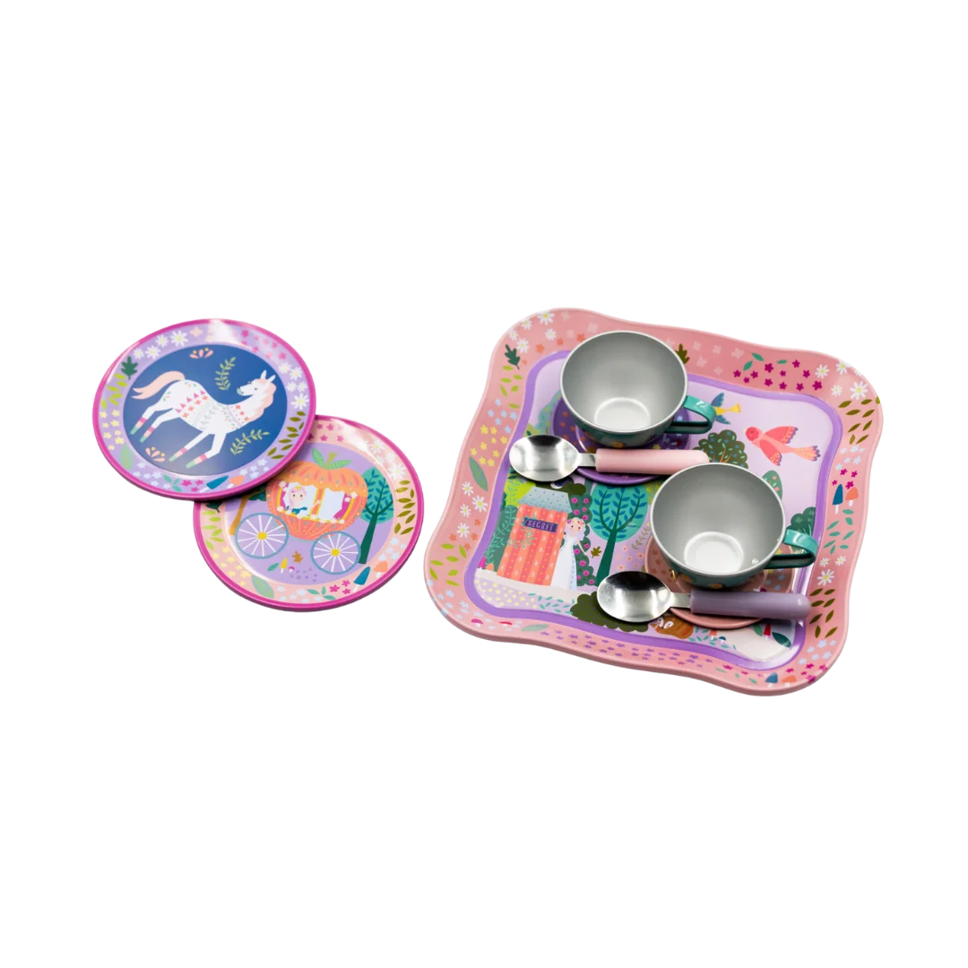 Floss &amp; Rock Musical Tin Tea Set – Fairy Tale (11 Piece)