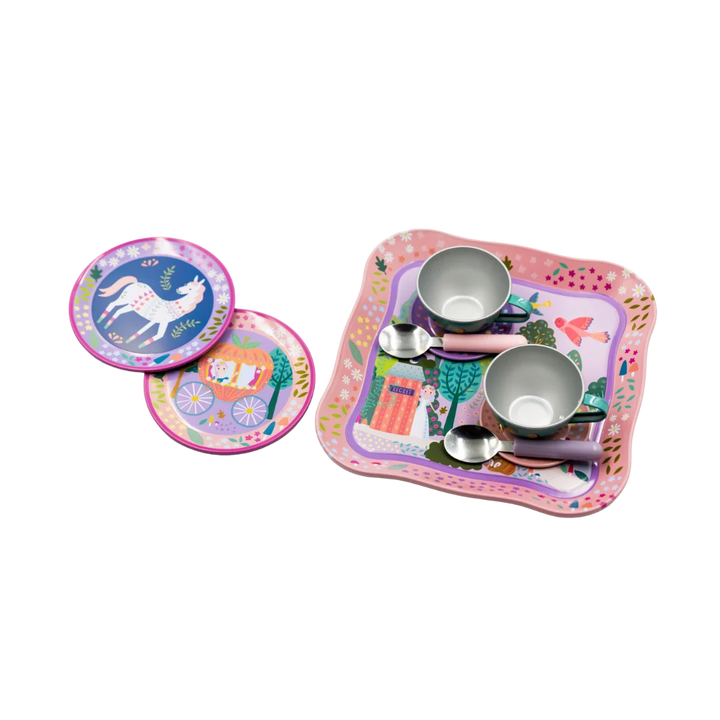 Floss &amp; Rock Musical Tin Tea Set – Fairy Tale (11 Piece)