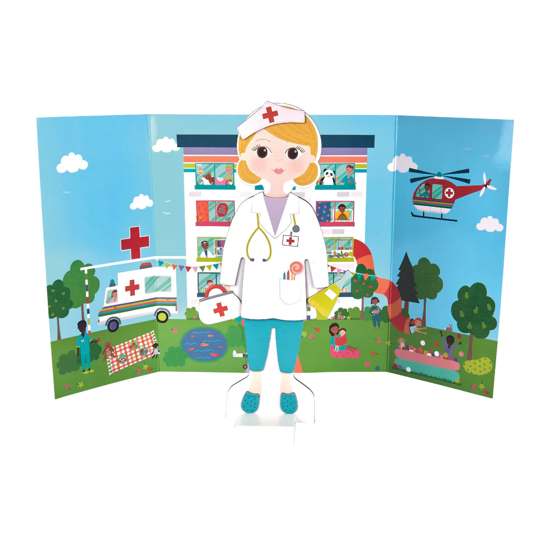 Floss &amp; Rock Wooden Magnetic Dress Up Doll – Florence