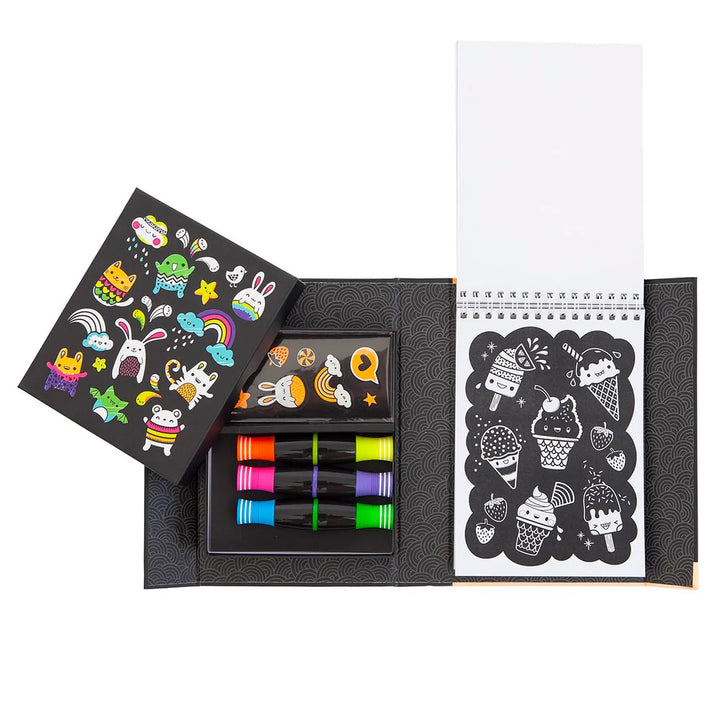 Tiger Tribe Neon Colouring Set – Glow Friends