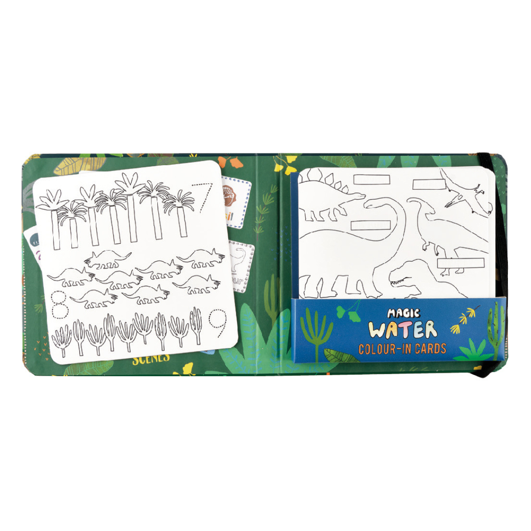 Floss &amp; Rock Magic Colour Changing Water Cards – Dinosaur