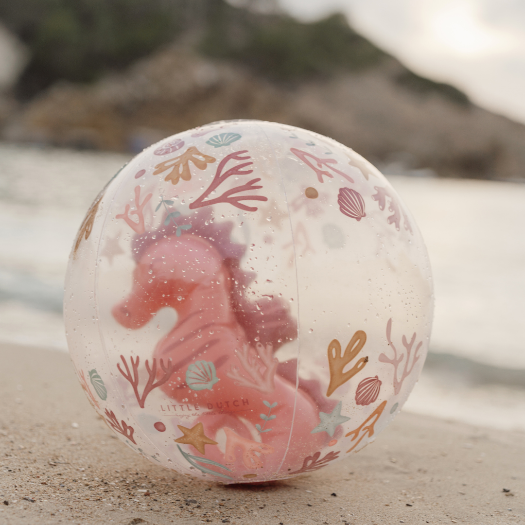 Little Dutch Inflatable Seahorse Beach Ball – Ocean Dreams Pink