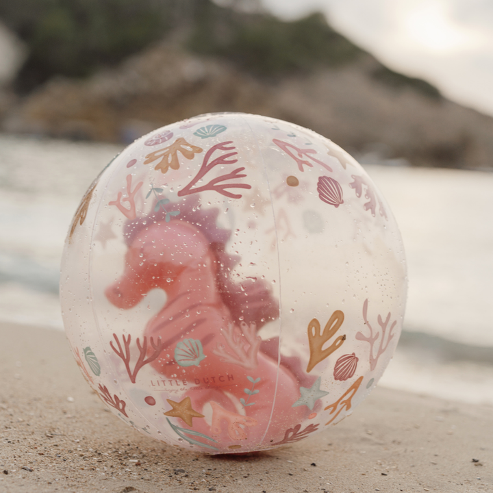 Little Dutch Inflatable Seahorse Beach Ball – Ocean Dreams Pink