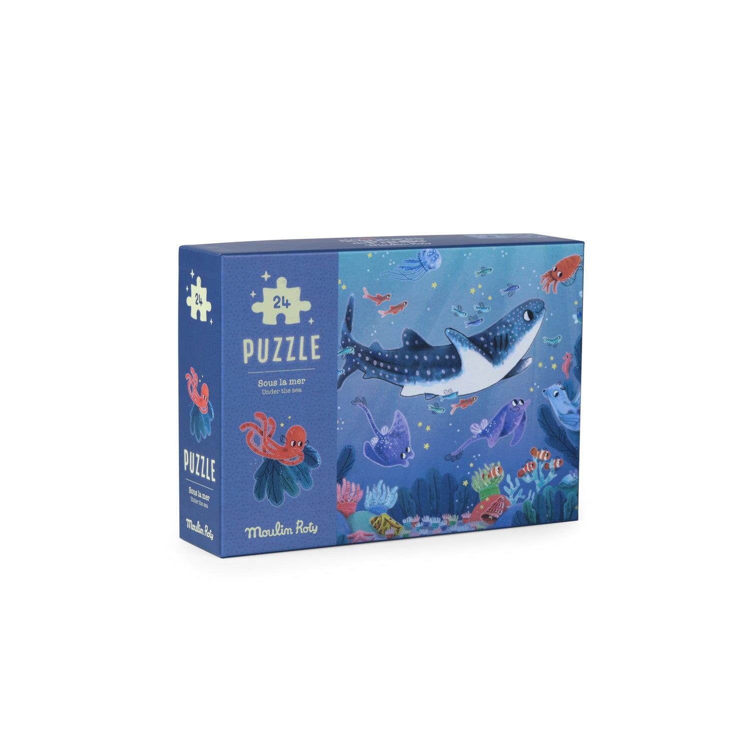Moulin Roty Under the Sea Glow in the Dark Puzzle – The Adventures of Paulie (24 Pieces)