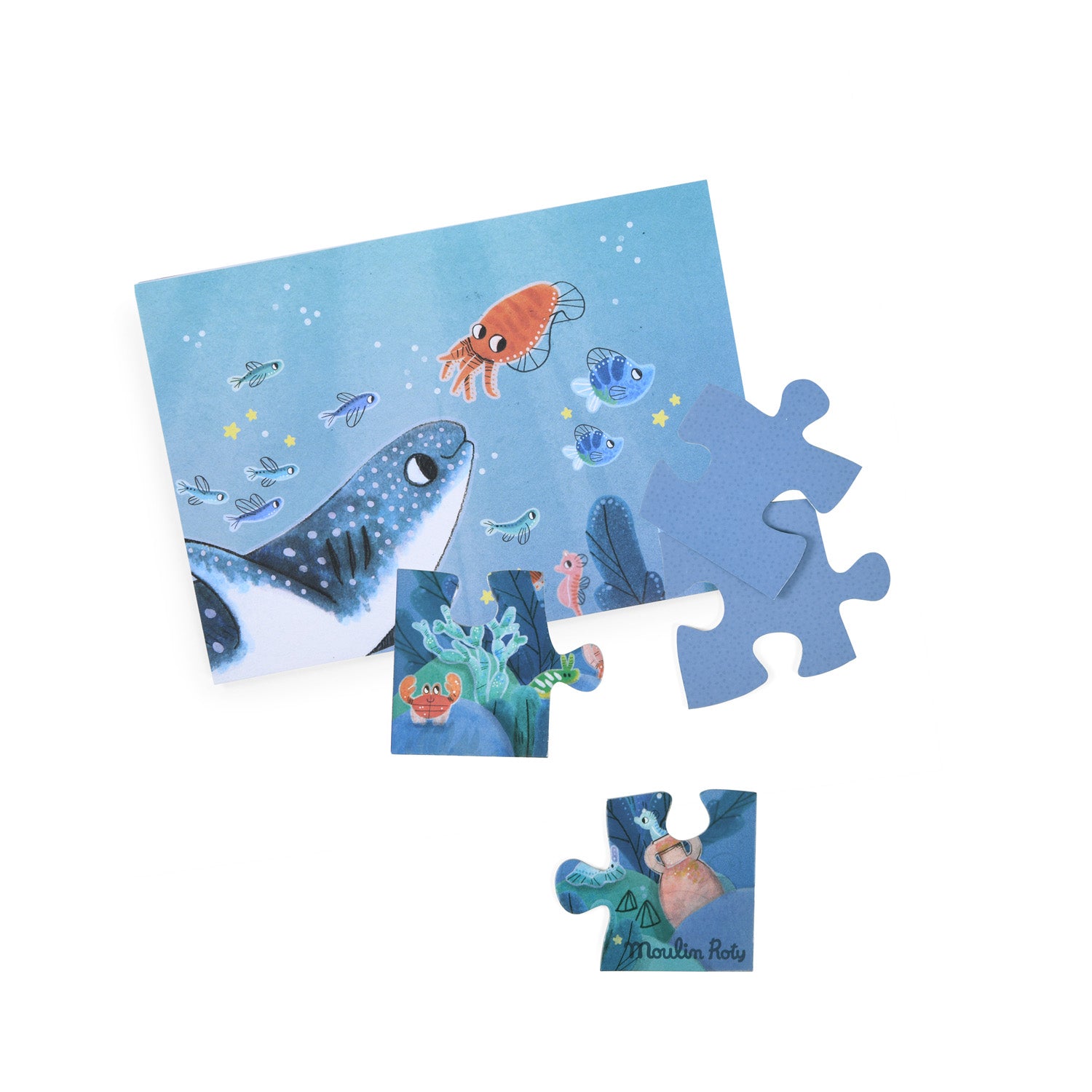 Moulin Roty Under the Sea Glow in the Dark Puzzle – The Adventures of Paulie (24 Pieces)