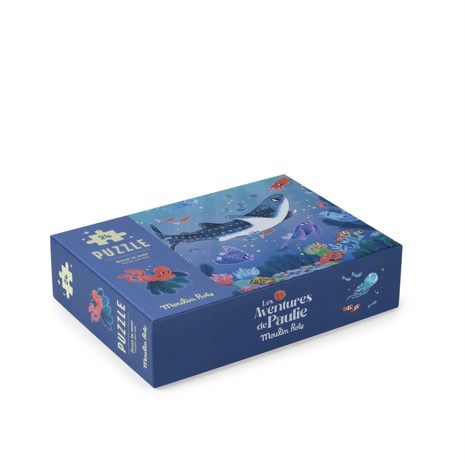 Moulin Roty Under the Sea Glow in the Dark Puzzle – The Adventures of Paulie (24 Pieces)