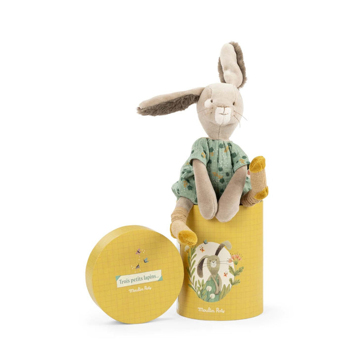 Moulin Roty Sauge The Rabbit in Gift Box – Three Little Rabbits