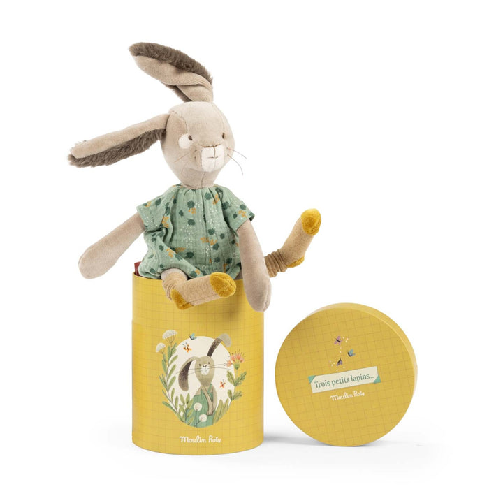 Moulin Roty Sauge The Rabbit in Gift Box – Three Little Rabbits