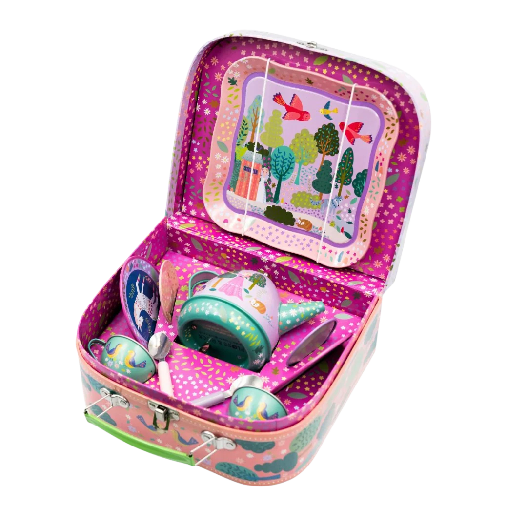 Floss &amp; Rock Musical Tin Tea Set – Fairy Tale (11 Piece)