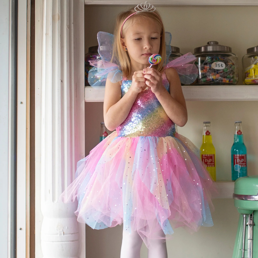 Great Pretenders Rainbow Dress with Fairy Wings