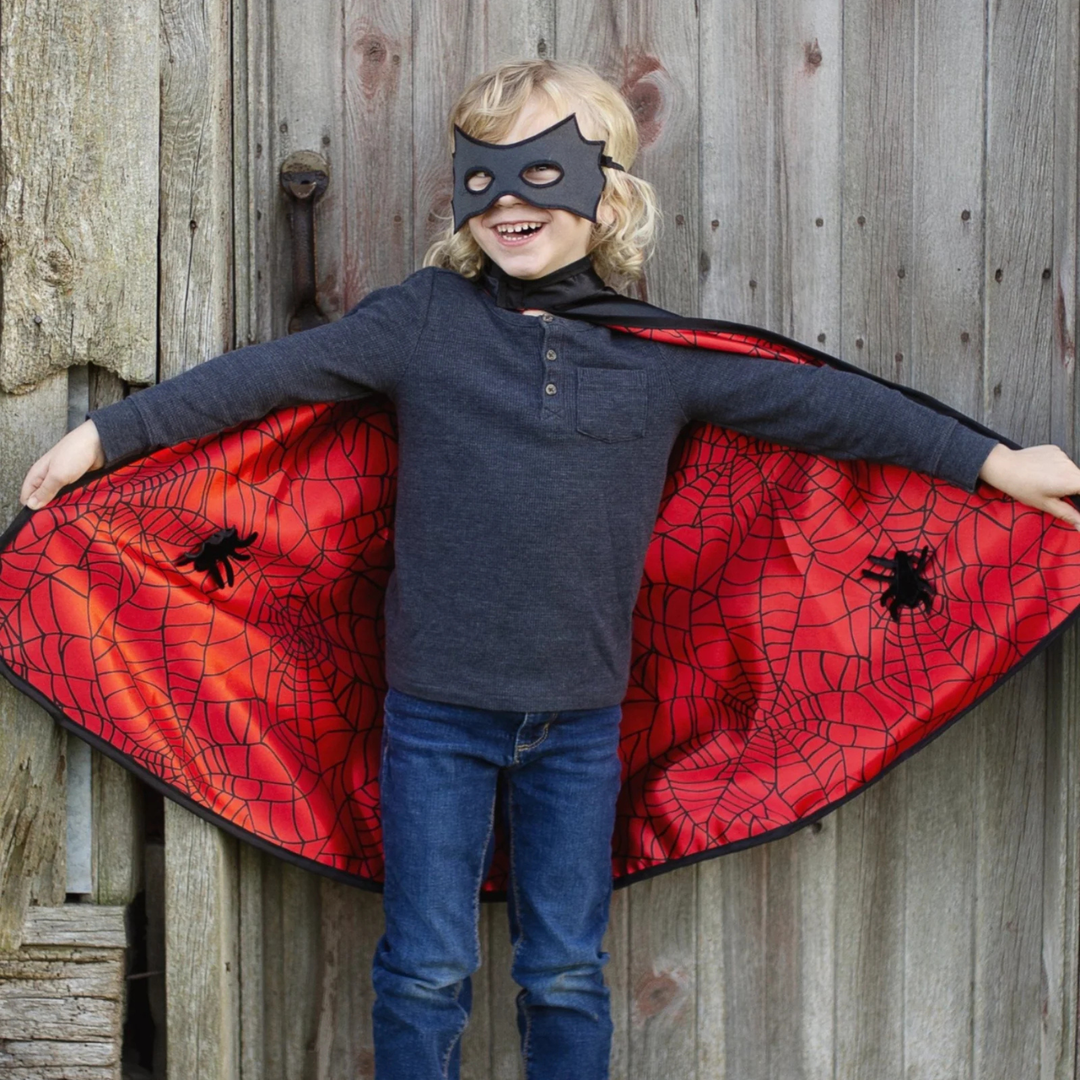 Great Pretenders Reversible Spider &amp; Bat Cape with Mask