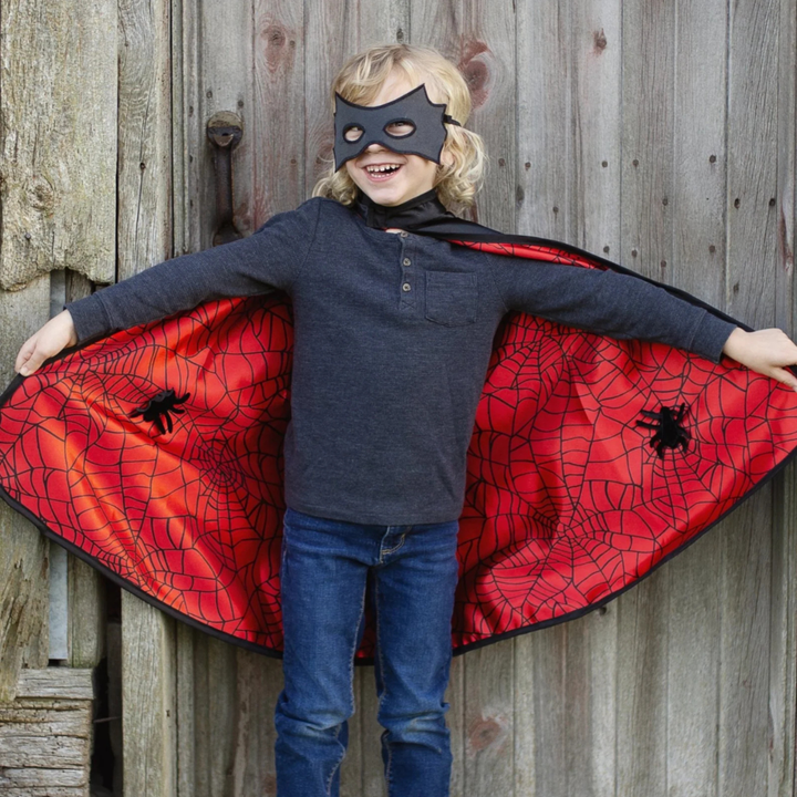 Great Pretenders Reversible Spider &amp; Bat Cape with Mask