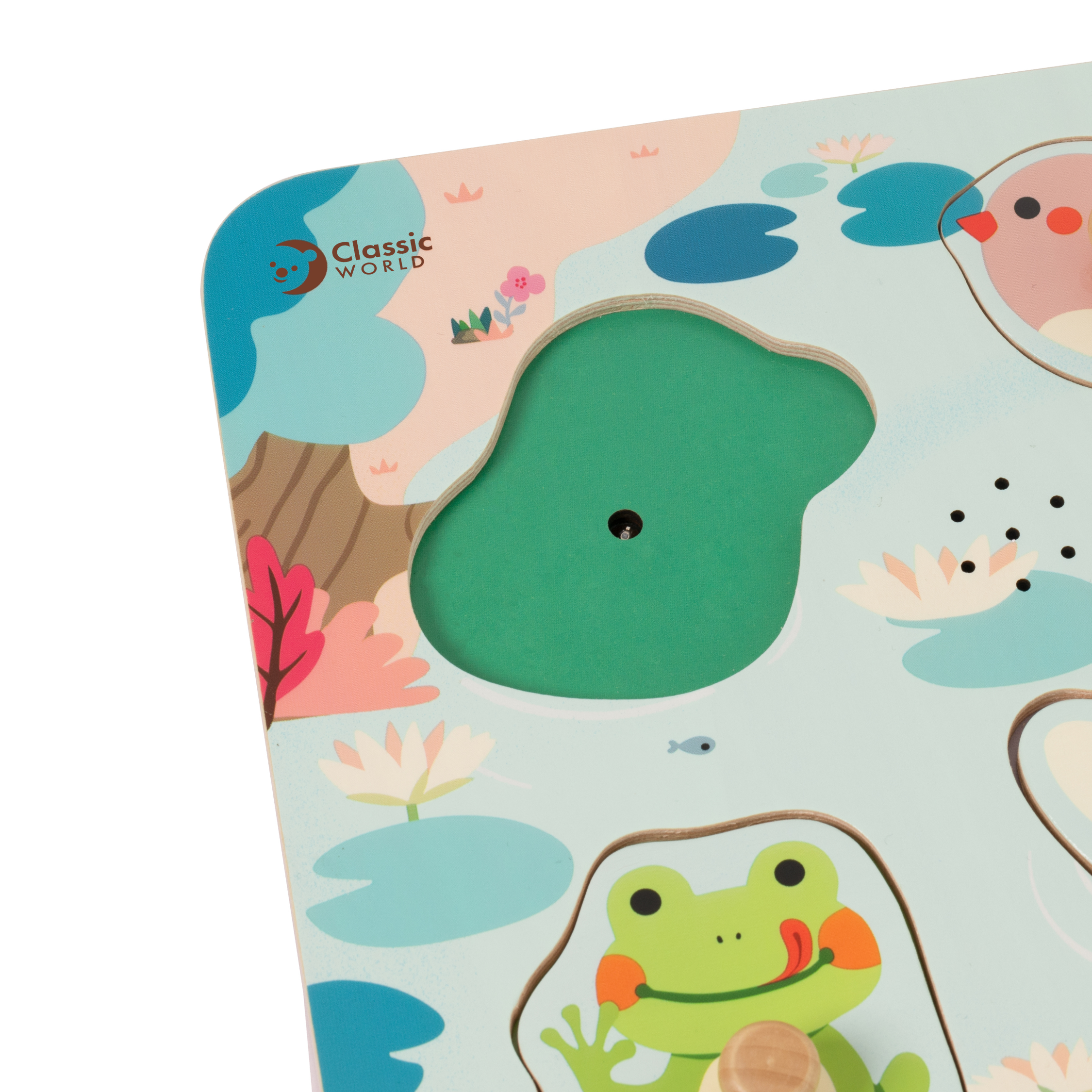 Classic World Wooden Peg Sound Puzzle – Pond
