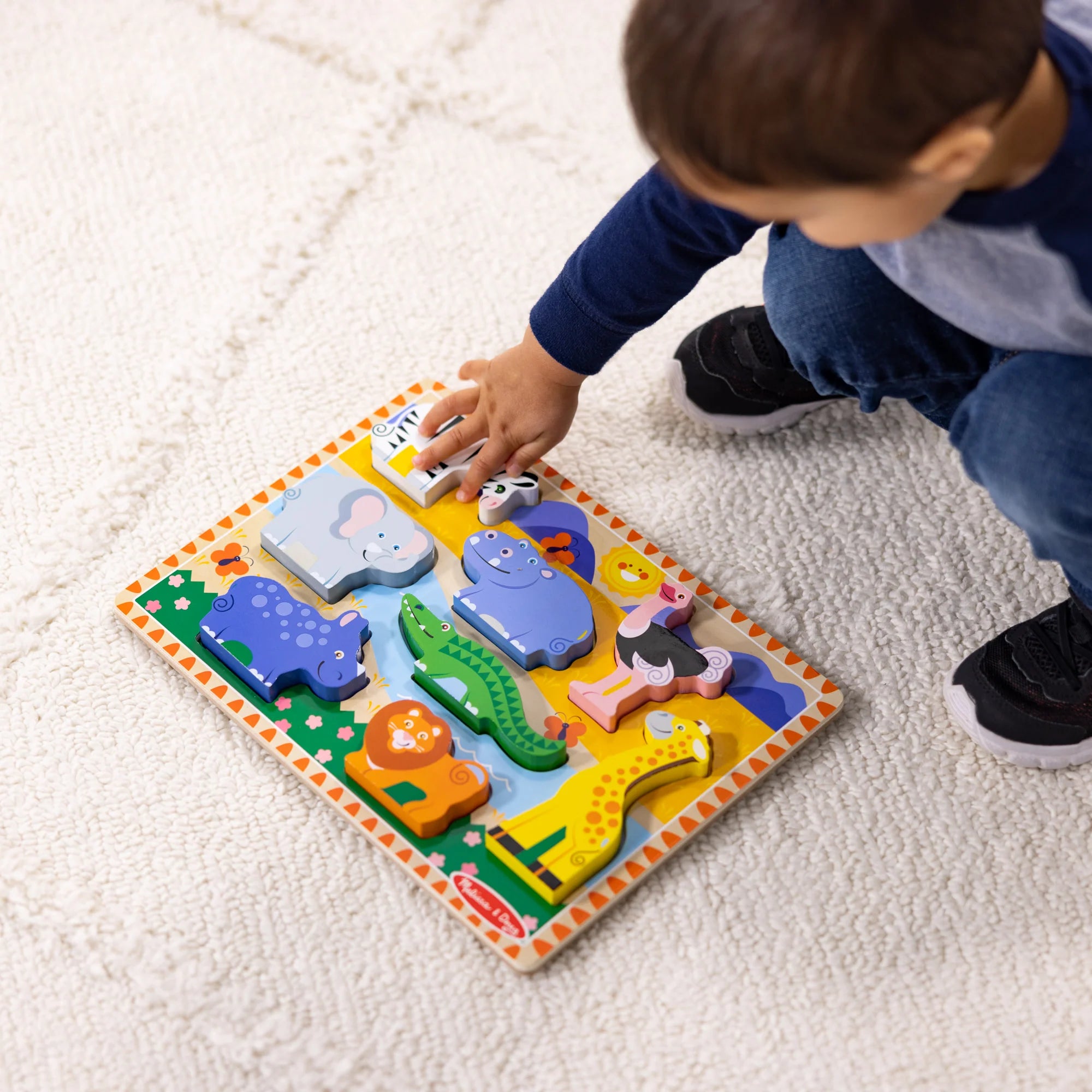 Melissa & Doug Safari Chunky Puzzle – 8 Pieces