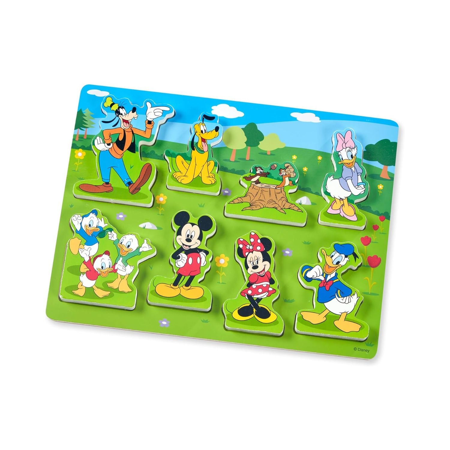 Melissa & Doug Disney Mickey Mouse Wooden Chunky Puzzle – 8 Pieces